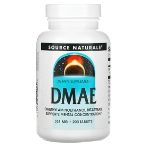 Source Naturals, ДМАЭ, 351 мг, 200 таблеток