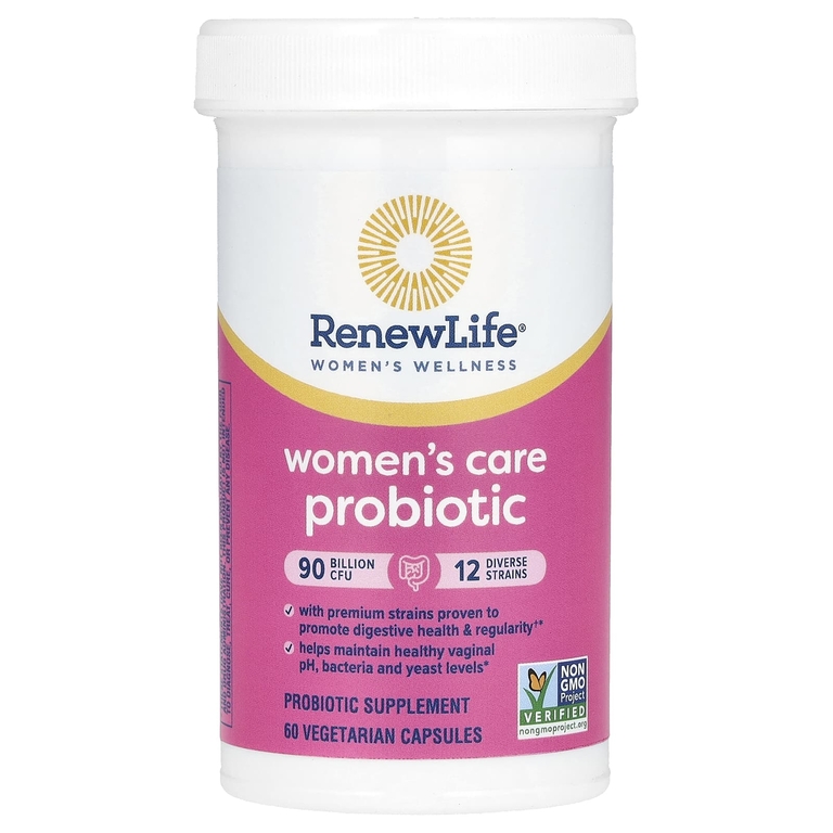 Renew Life, Women's Wellness, пробиотик для женщин, 90 млрд КОЕ, 60 вегетарианских капсул