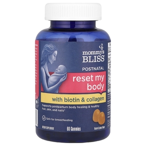 Mommy's Bliss, Reset My Body, послеродовая поддержка, натуральный лимон, 60 жевательных таблеток