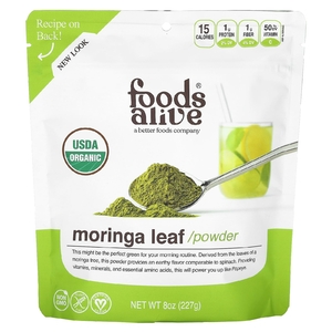 Foods Alive, порошок из листьев органической моринги, 227 г (8 унций) (Товар снят с продажи) 