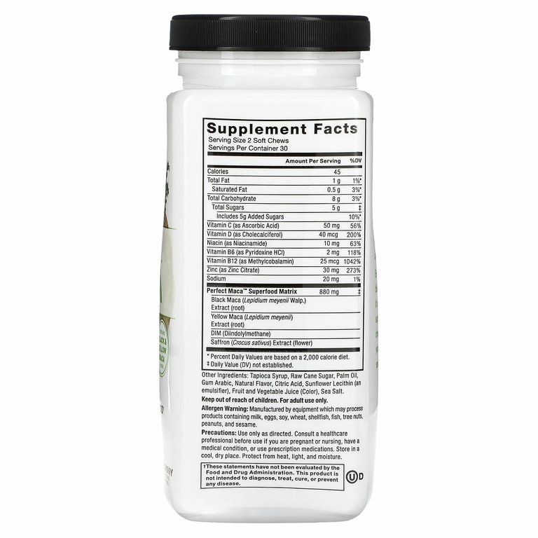 Force Factor, Perfect Maca, темная вишня, 60 жевательных таблеток Superfood