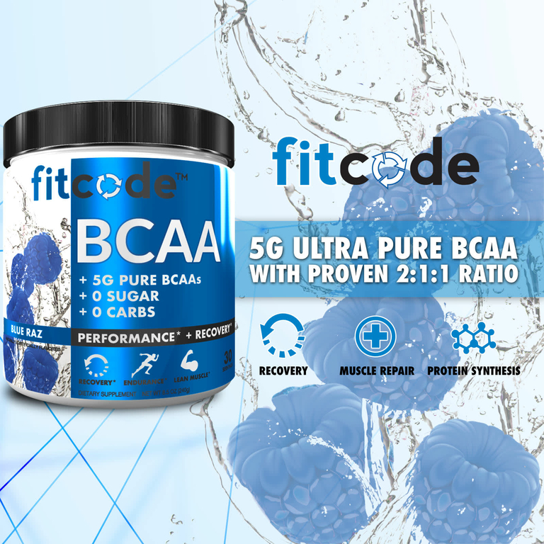 fitcode, BCAA, голубая малина, 240 г (8,5 унции)