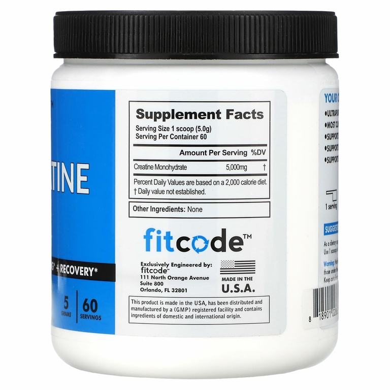 fitcode, Креатин, без добавок, 5 г, 300 г (10,6 унции)