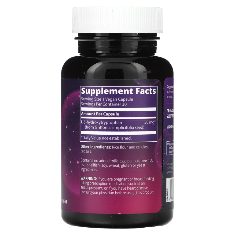 MRM Nutrition, 5-HTP, 50 мг, 30 веганских капсул