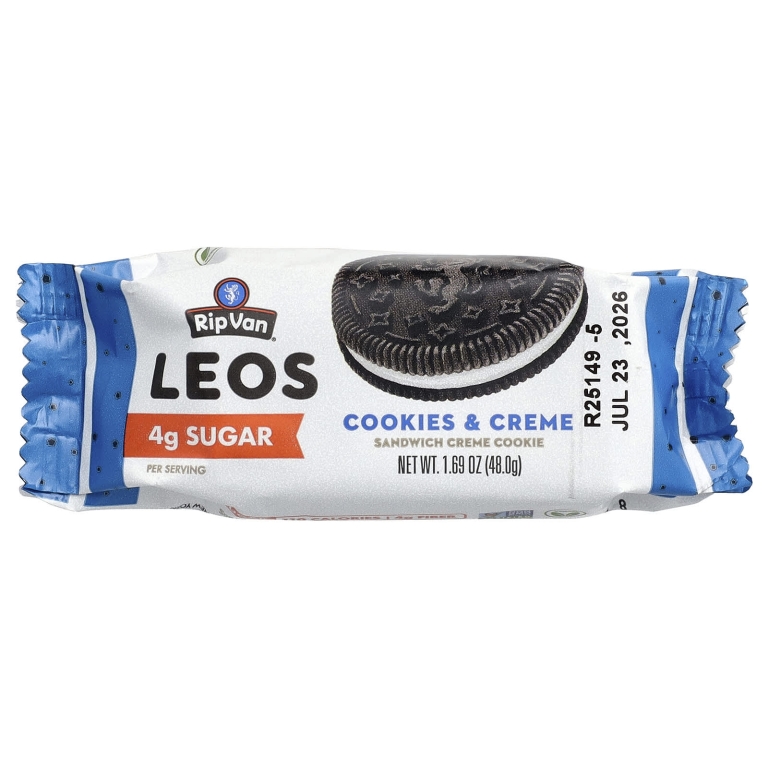 Rip Van Wafels, Leos, печенье с бутербродом и кремом, печенье и крем, 4 упаковки по 48 г (1,69 унции) (Товар снят с продажи) 