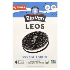 Rip Van Wafels, Leos, печенье с бутербродом и кремом, печенье и крем, 4 упаковки по 48 г (1,69 унции) (Товар снят с продажи) 