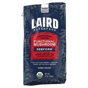 Laird Superfood, функциональный грибной кофе, молотый, темная обжарка, 340 г (12 унций) (Товар снят с продажи) 
