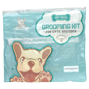 Ruff 'N Ruffus, Набор для ухода за кошками и собаками, щетка для расчесывания волос и кусачки для ногтей, цвет морской волны, 1 щетка для расчесывания, 1 кусачка для ногтей