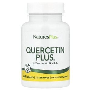 NaturesPlus, Quercetin Plus® с бромелаином и витамином. C, 60 таблеток