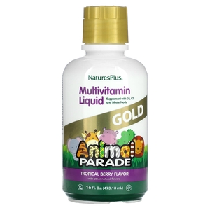 NaturesPlus, Children's Animal Parade Gold, жидкий мультивитаминный продукт, тропические ягоды, 473,18 мл (16 жидк. унц.)