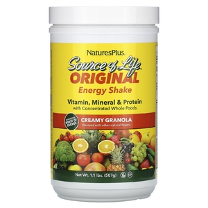 NaturesPlus, Source of Life, Original Energy Shake, кремовая гранола, 507 г (1,1 фунта)