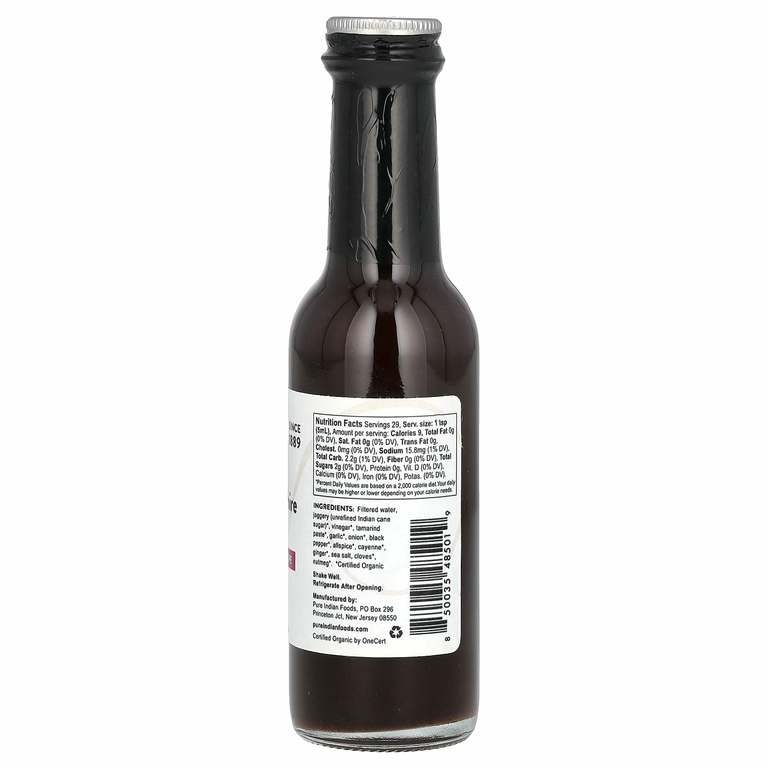 Pure Indian Foods, Органический вустерширский соус, 148 мл (5 жидк. Унций)