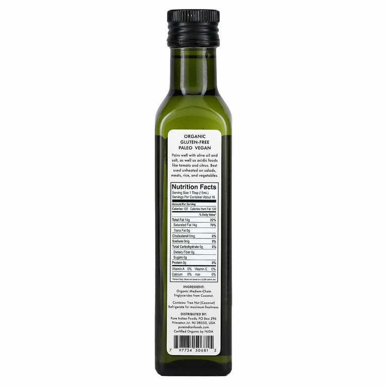 Pure Indian Foods, Масло MCT, 250 мл