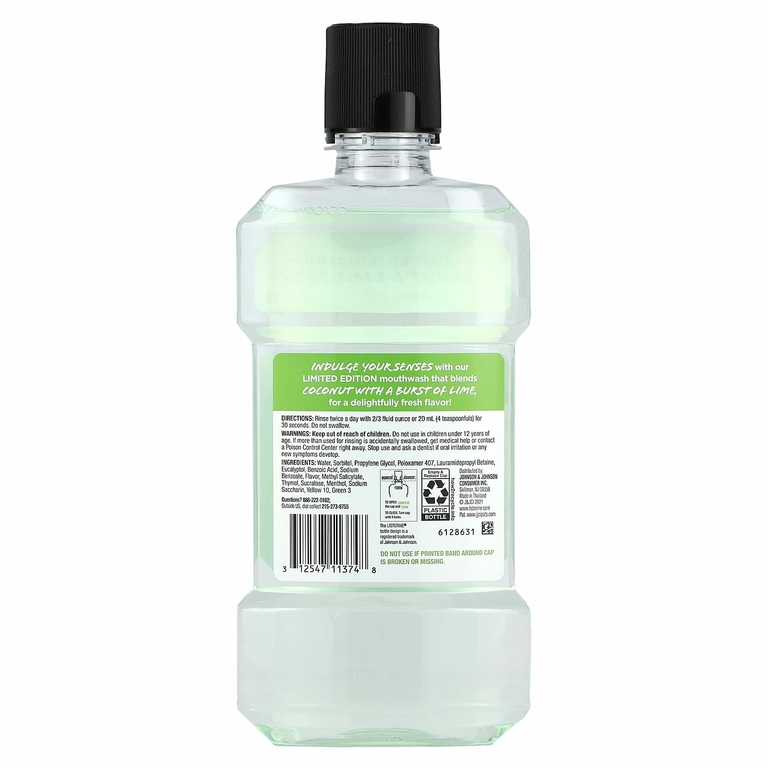 Listerine, Жидкость для полоскания рта, ограниченная серия, смесь кокоса и лайма, 500 мл (1,05 пункта) (Товар снят с продажи) 
