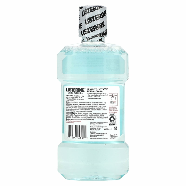 Listerine, ополаскиватель для рта без спирта, холодящая мята, 500 мл (1,05 пункта) (Товар снят с продажи) 