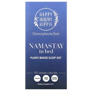 Happy Healthy Hippie, Namastay In Bed, снотворное на растительной основе, 60 растительных капсул