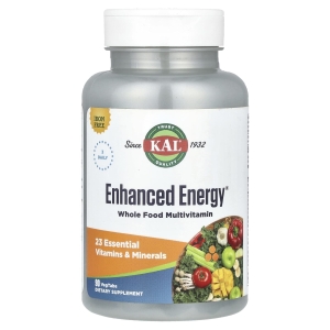 KAL, Enhanced Energy®, мультивитамины из цельных продуктов, без железа, 90 растительных таблеток (Товар снят с продажи) 
