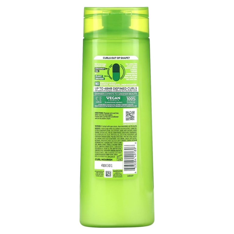 Garnier, Curl Nourish, увлажняющий шампунь, для всех типов локонов, 370 мл (12,5 жидк. унц.) (Товар снят с продажи) 
