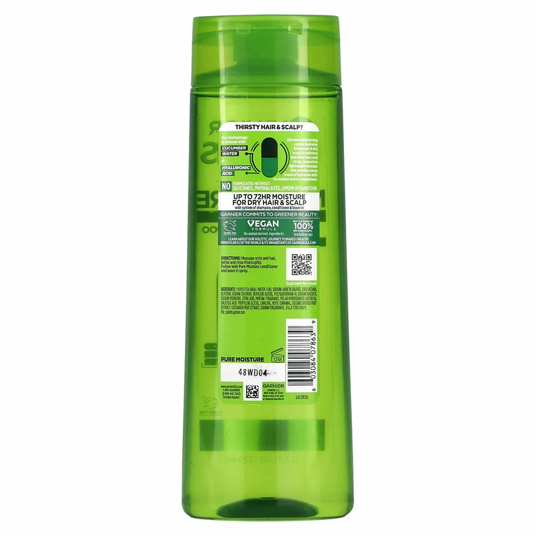 Garnier, Pure Moisture, увлажняющий шампунь, для сухих волос и кожи головы, 370 мл (12,5 жидк. унц.) (Товар снят с продажи) 