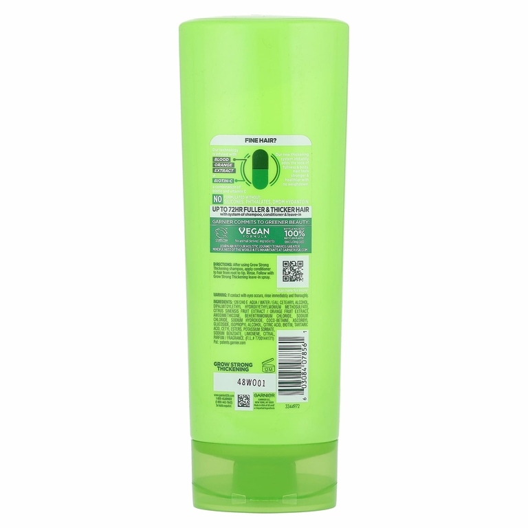 Garnier, Кондиционер для густоты волос, Grow Strong + биотин-C, 334 мл (11,3 жидк. унц.) (Товар снят с продажи) 