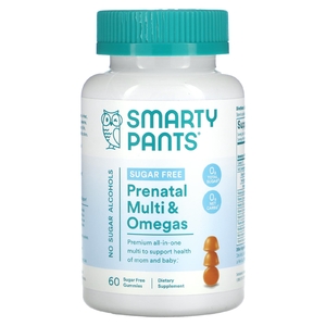 SmartyPants, мультивитамины и омега для беременных, без сахара, с лимонным вкусом, 60 жевательных таблеток