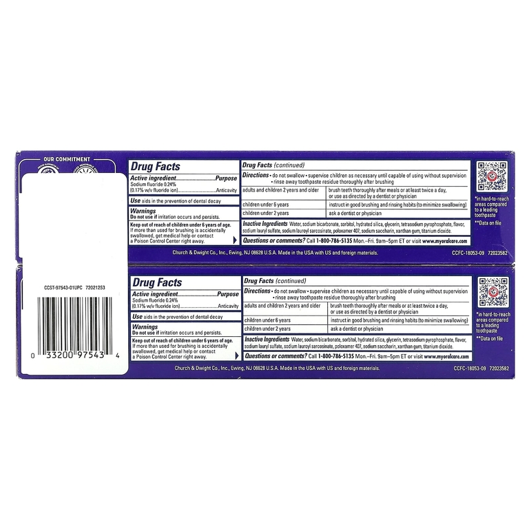Arm & Hammer, Complete Care, зубная паста с фтором против кариеса, свежая мята, 170 г (6 унций) (Товар снят с продажи) 