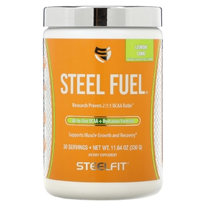 SteelFit, Steel Fuel, универсальное средство с разветвленной цепью и BCAA + увлажняющая добавка, лимон и лайм, 330 г (11,64 унции) (Товар снят с продажи) 