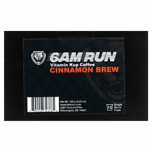 6AM Run, Vitamin Kup Coffee, отвар с корицей, 12 порционных чашек, 120 г (4,23 унции)