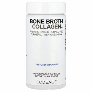 Codeage, Bone Broth Collagen, 180 растительных капсул