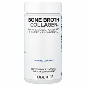 Codeage, Bone Broth Collagen, 180 растительных капсул