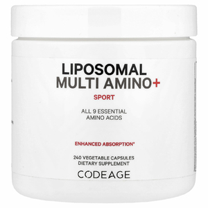 Codeage, Liposomal Multi Amino+, комплекс липосомальных аминокислот, серия Sport, 240 растительных капсул