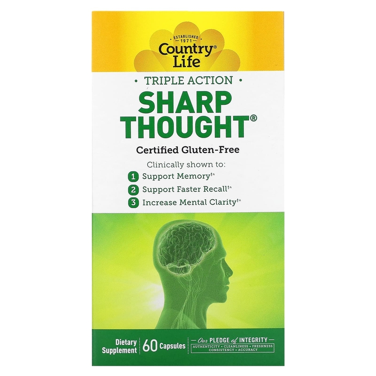 Country Life, Triple Action Sharp Thought, 60 капсул