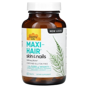 Country Life, Maxi-Hair, для кожи и ногтей, 60 таблеток