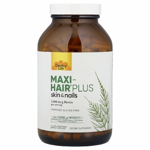 Country Life, Maxi-Hair® Plus, 240 вегетарианских капсул