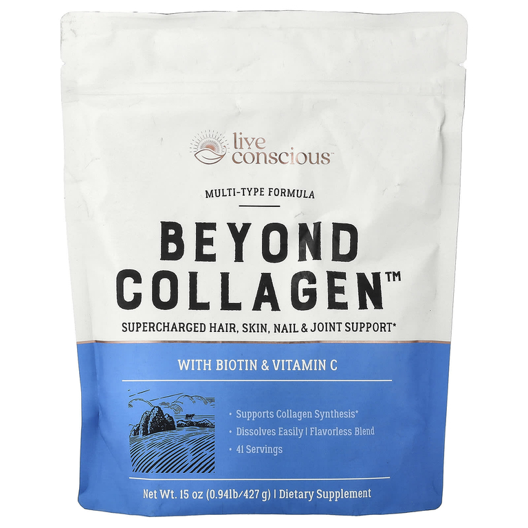 Live Conscious, Beyond Collagen, с биотином и витамином C, 427 г (15 унций)