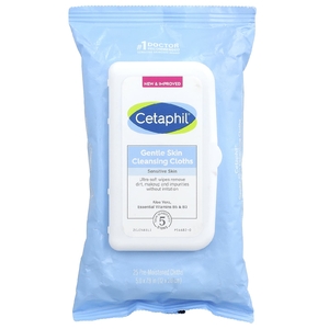 Cetaphil, Деликатные салфетки для очищения кожи, без отдушек, 25 предварительно увлажненных салфеток (Товар снят с продажи) 