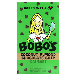 Bobo's Oat Bars, Кокос и миндаль с шоколадной крошкой, 12 батончиков, по 85 г (3 унции) (Товар снят с продажи) 
