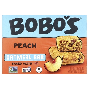 Bobo's Oat Bars, Овсяные батончики с персиком, 12 батончиков, 85 г (3 унции)