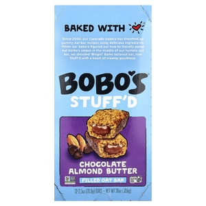 Bobo's Oat Bars, овсяный батончик с начинкой, шоколад и миндальная паста, 12 батончиков по 70,8 г (2,5 унции) (Товар снят с продажи) 