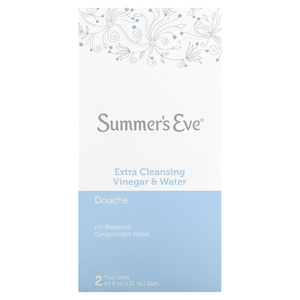 Summer's Eve, Douche, дополнительное очищение, уксус и вода, 2 шт., По 133 мл (4,5 жидк. унц.)
