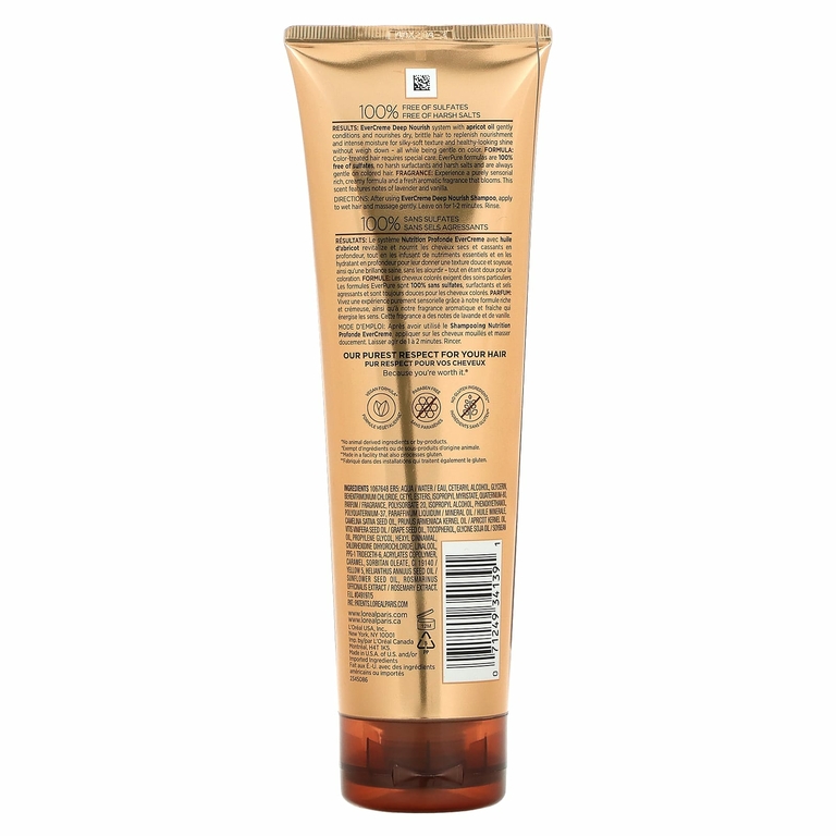 L'Oréal, Ever Creme, кондиционер для глубокого питания с абрикосовым маслом, 250 мл (8,5 жидк. унц.) (Товар снят с продажи) 