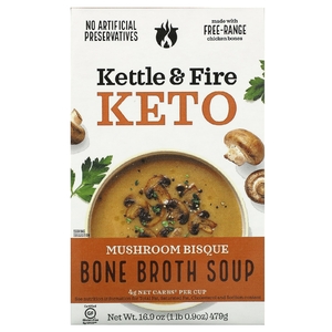 Kettle & Fire, Keto, суп из костного бульона, грибной суп, 479 г (16,9 унции) (Товар снят с продажи) 
