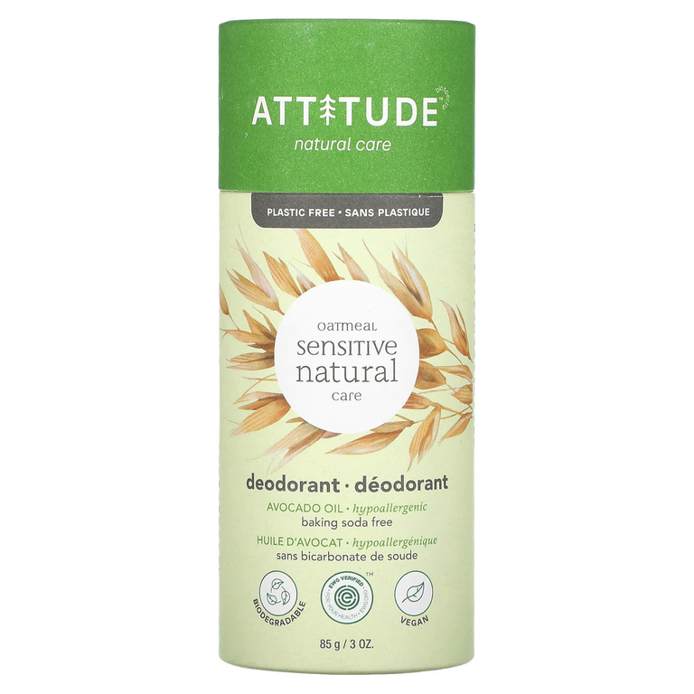 ATTITUDE, Oatmeal Sensitive Natural Care, дезодорант, масло авокадо, 85 г (3 унции) (Товар снят с продажи) 