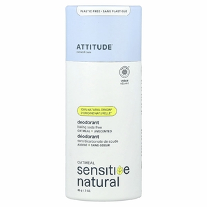 ATTITUDE, Oatmeal Sensitive Natural, дезодорант, без запаха, 85 г (3 унции)