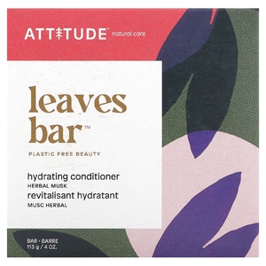 ATTITUDE, Leaves Bar, увлажняющий батончик-кондиционер, травяной мускус, 113 г (4 унции) (Товар снят с продажи) 