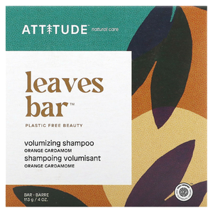ATTITUDE, Leaves Bar, твердый шампунь для придания объема, апельсин и кардамон, 113 г (4 унции) (Товар снят с продажи) 