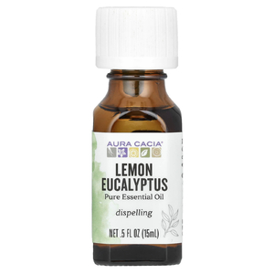 Aura Cacia, Чистое эфирное масло, лимон и эвкалипт, 15 мл (0,5 жидк. унц.)