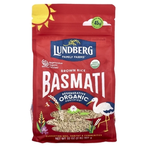 Lundberg, органический коричневый рис, басмати, 907 г (32 унции)