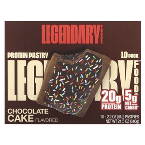 Legendary Foods, Protein Pastry, шоколадный торт, 10 пакетиков, 61 г (2,2 унции)