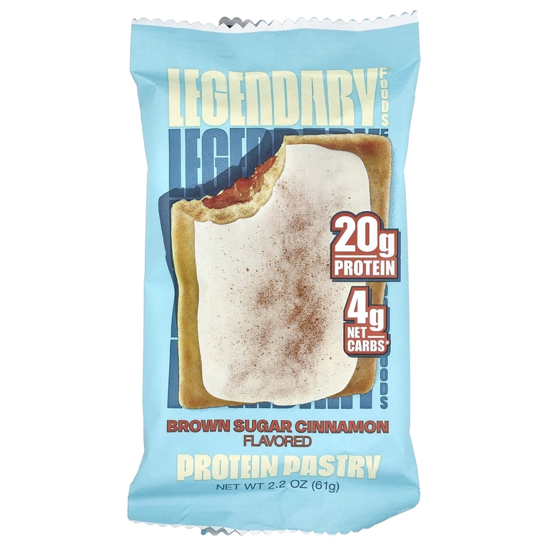 Legendary Foods, Protein Pastry, коричневый сахар и корица, 10 пакетиков, 61 г (2,2 унции)